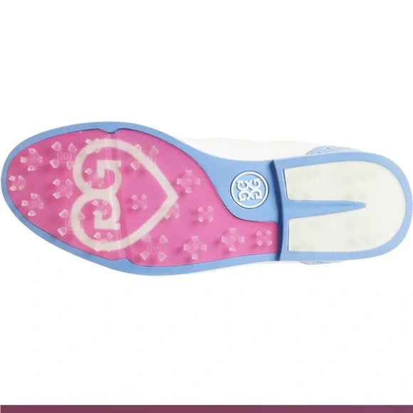 NEW⛳️G/FORE Women Quilted Cap Toe Gallivanter Golf Shoes Snow/Vista Blue size 5 - Picture 5 of 10